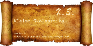 Kleisz Skolasztika névjegykártya